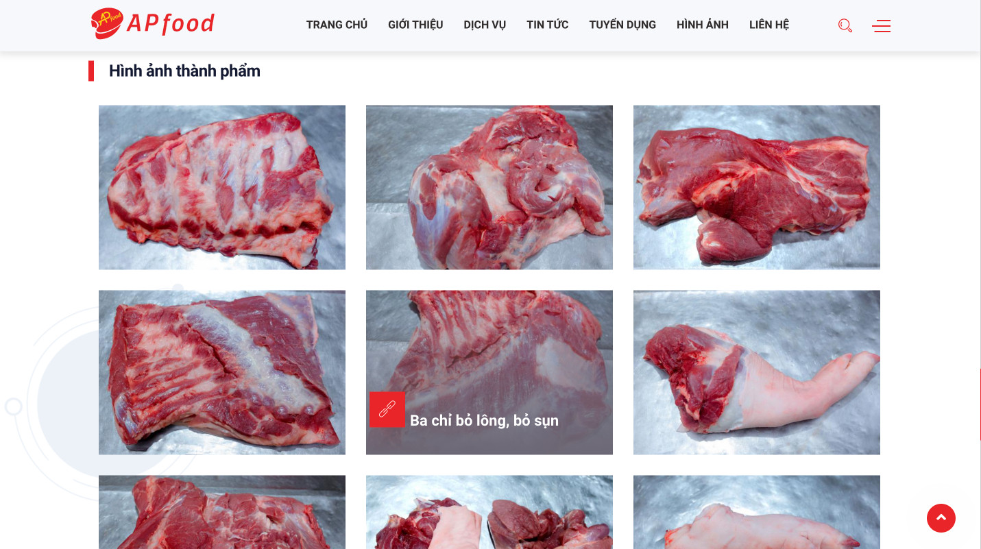 thiết kế website thịt sạch chuyên nghiệp