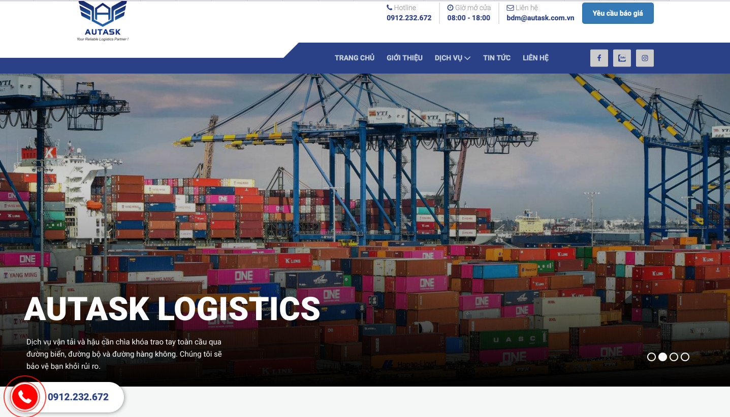 Thiết kế website logistics chuyên nghiệp