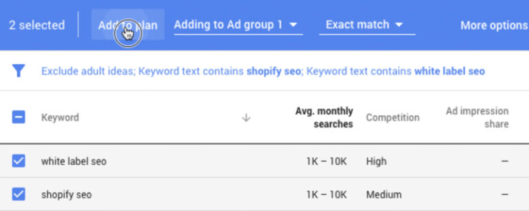 Google Keyword Planner