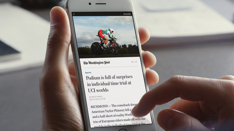 Hình minh họa Facebook Instant Articles ads