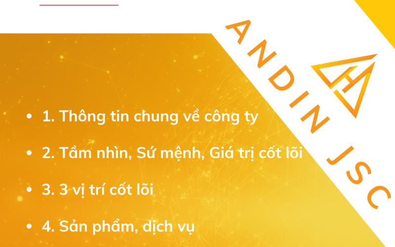 Hồ sơ năng lực ANDIN JSC